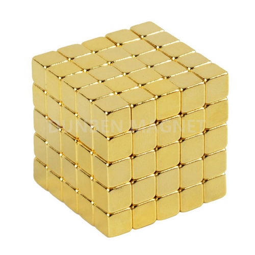 Surper Strong Gloden Block cube neodymium magnet 5mmx5mmx5mm