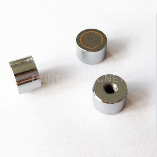 Samarium Cobalt deep pot magnet ,SmCo pot magnets with hole,Samarium Cobalt Pot Magnet Thread Hole Mounting