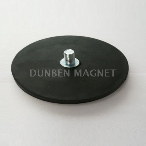 Rubber Coated Neodymium Pot Magnet With External Threaded,Magnetic Cup Assemblies with rubber coated ,Magnetic Hook With Thread Rod,Magnetic Holding Magnet ,Magnet Systems with Internal Thread