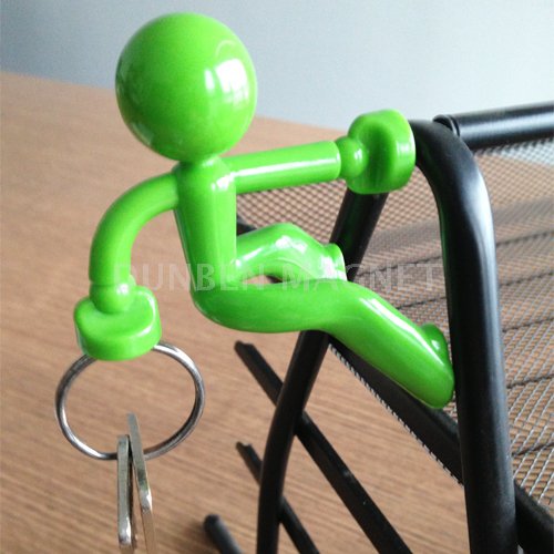 Decorative Key Pete Man Key Holder, Hold Strong Magnetic Hook,Rack Colourful Gift Key Chain,Strong Magnetic Key Holder Hook with Wall Climbing Man