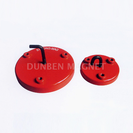 Red strong holding powerful magnetic ferrite magnetic hook,magnetic holder,magnetic base,ferrite limpet pot magnet